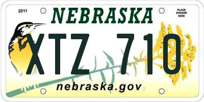 NE license plate XTZ710
