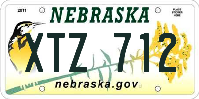 NE license plate XTZ712