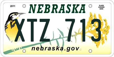 NE license plate XTZ713