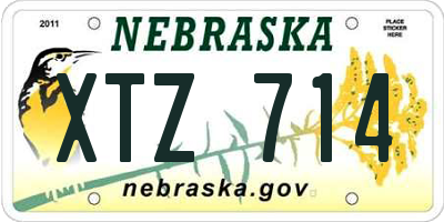 NE license plate XTZ714