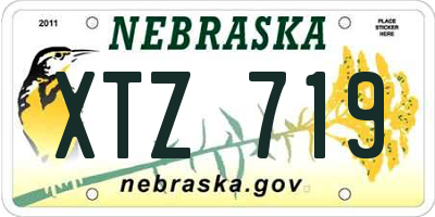 NE license plate XTZ719