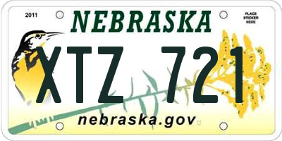 NE license plate XTZ721