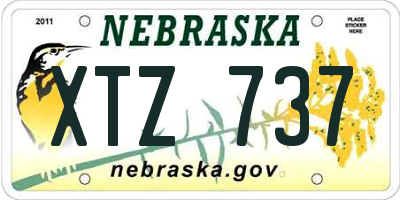 NE license plate XTZ737