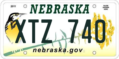 NE license plate XTZ740