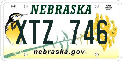 NE license plate XTZ746