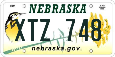 NE license plate XTZ748