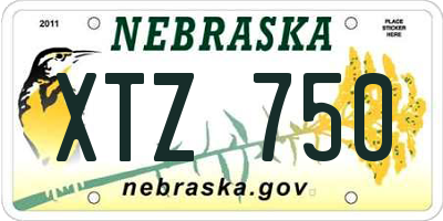 NE license plate XTZ750