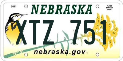 NE license plate XTZ751