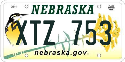NE license plate XTZ753