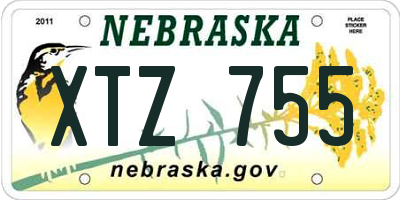 NE license plate XTZ755