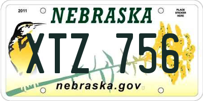 NE license plate XTZ756
