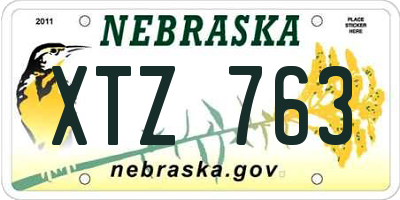NE license plate XTZ763