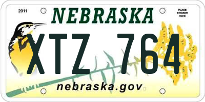 NE license plate XTZ764