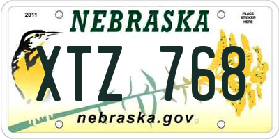 NE license plate XTZ768