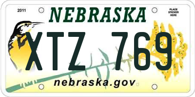 NE license plate XTZ769