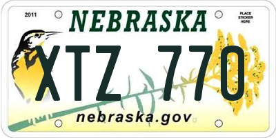 NE license plate XTZ770