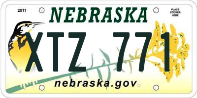 NE license plate XTZ771