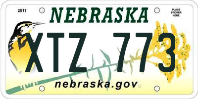 NE license plate XTZ773