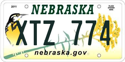NE license plate XTZ774