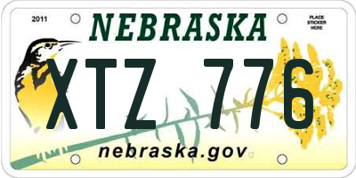 NE license plate XTZ776