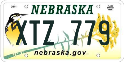 NE license plate XTZ779