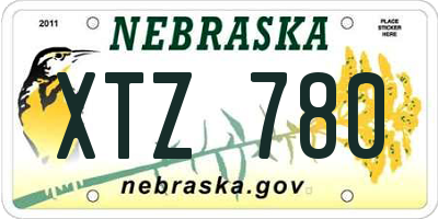 NE license plate XTZ780