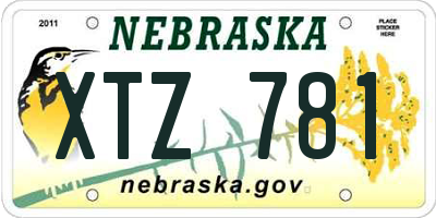 NE license plate XTZ781