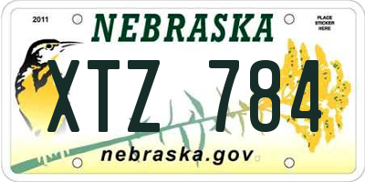 NE license plate XTZ784