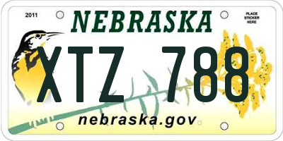 NE license plate XTZ788