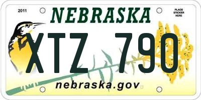 NE license plate XTZ790