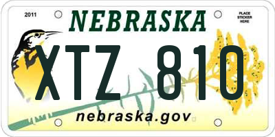 NE license plate XTZ810