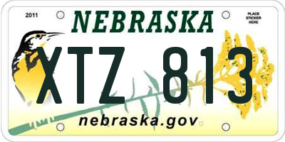 NE license plate XTZ813