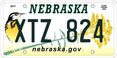 NE license plate XTZ824