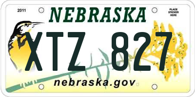 NE license plate XTZ827