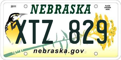 NE license plate XTZ829