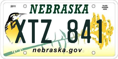 NE license plate XTZ841