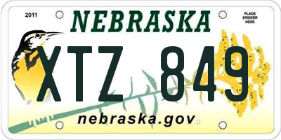 NE license plate XTZ849
