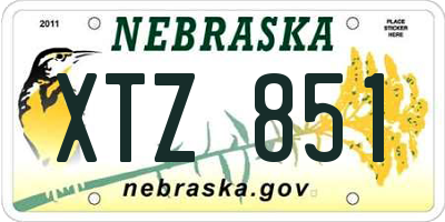 NE license plate XTZ851
