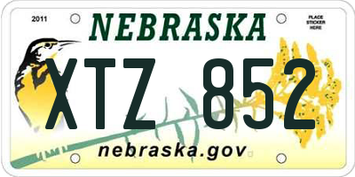 NE license plate XTZ852