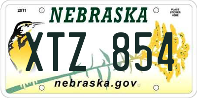 NE license plate XTZ854