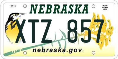 NE license plate XTZ857