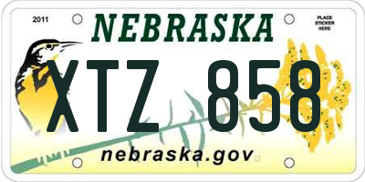 NE license plate XTZ858