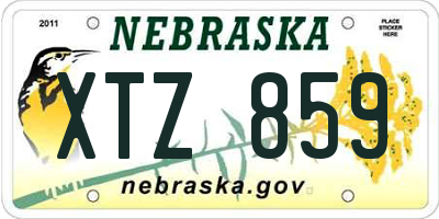 NE license plate XTZ859