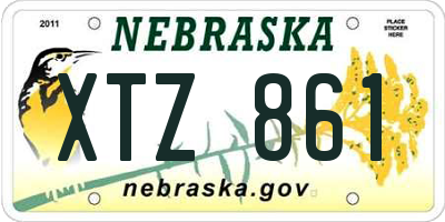NE license plate XTZ861