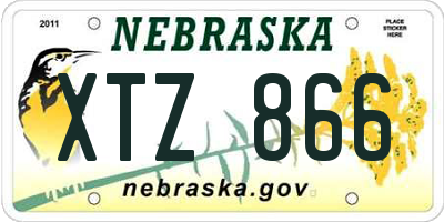 NE license plate XTZ866