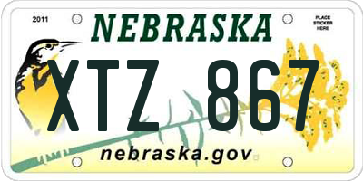 NE license plate XTZ867