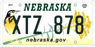 NE license plate XTZ878