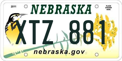 NE license plate XTZ881