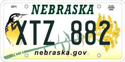NE license plate XTZ882