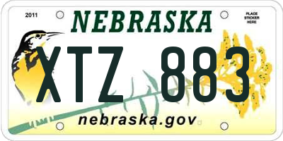 NE license plate XTZ883